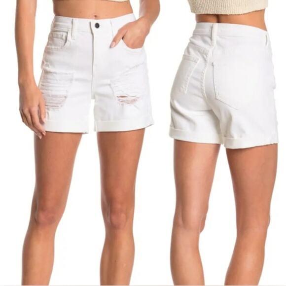 L'agence - Balboa Double roll shorts - White - Size : 24 - b15
